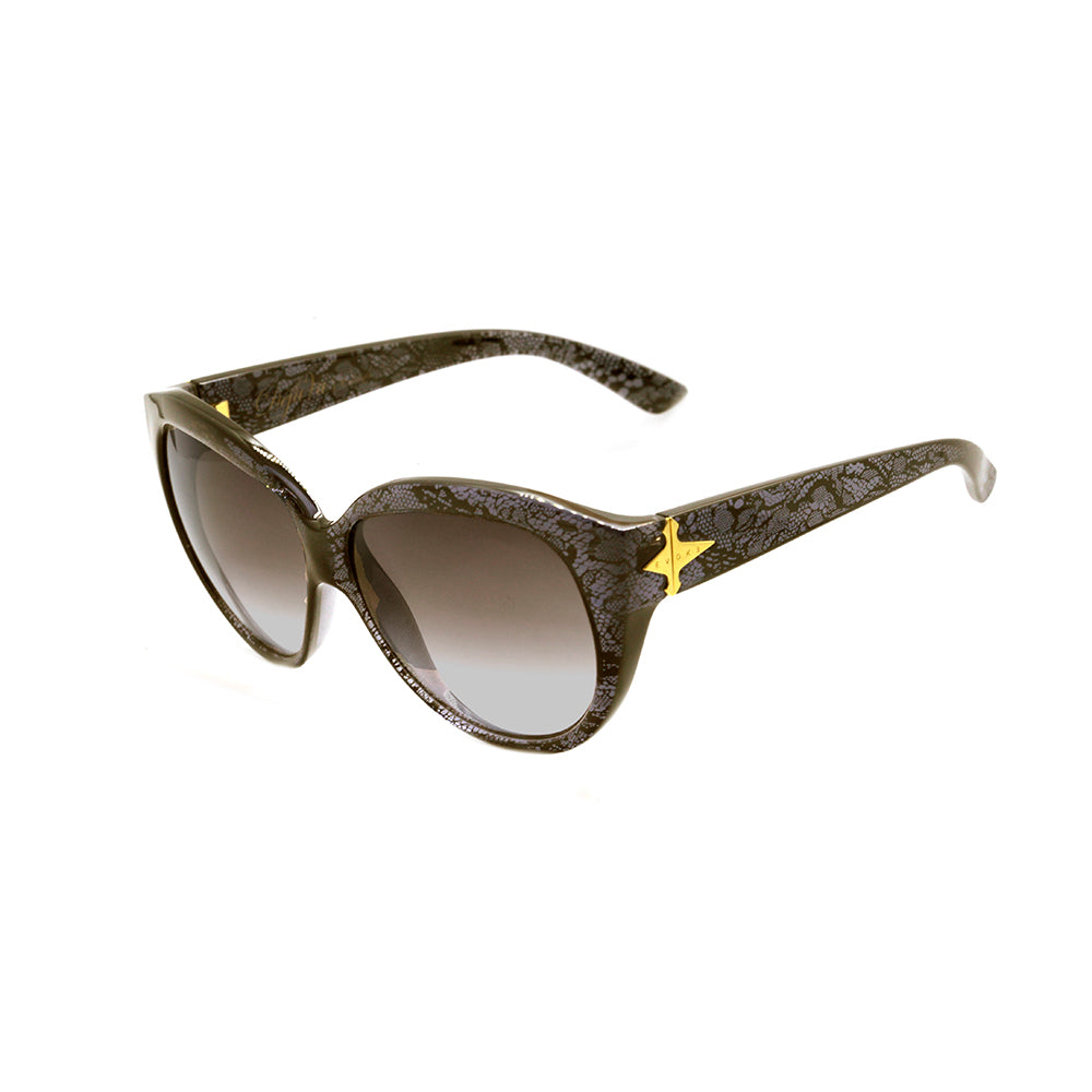 Óculos de Sol Evoke Déjà Vu Cat Style Dark Lace Gold / Brown Degradê - Lente 5,7 cm