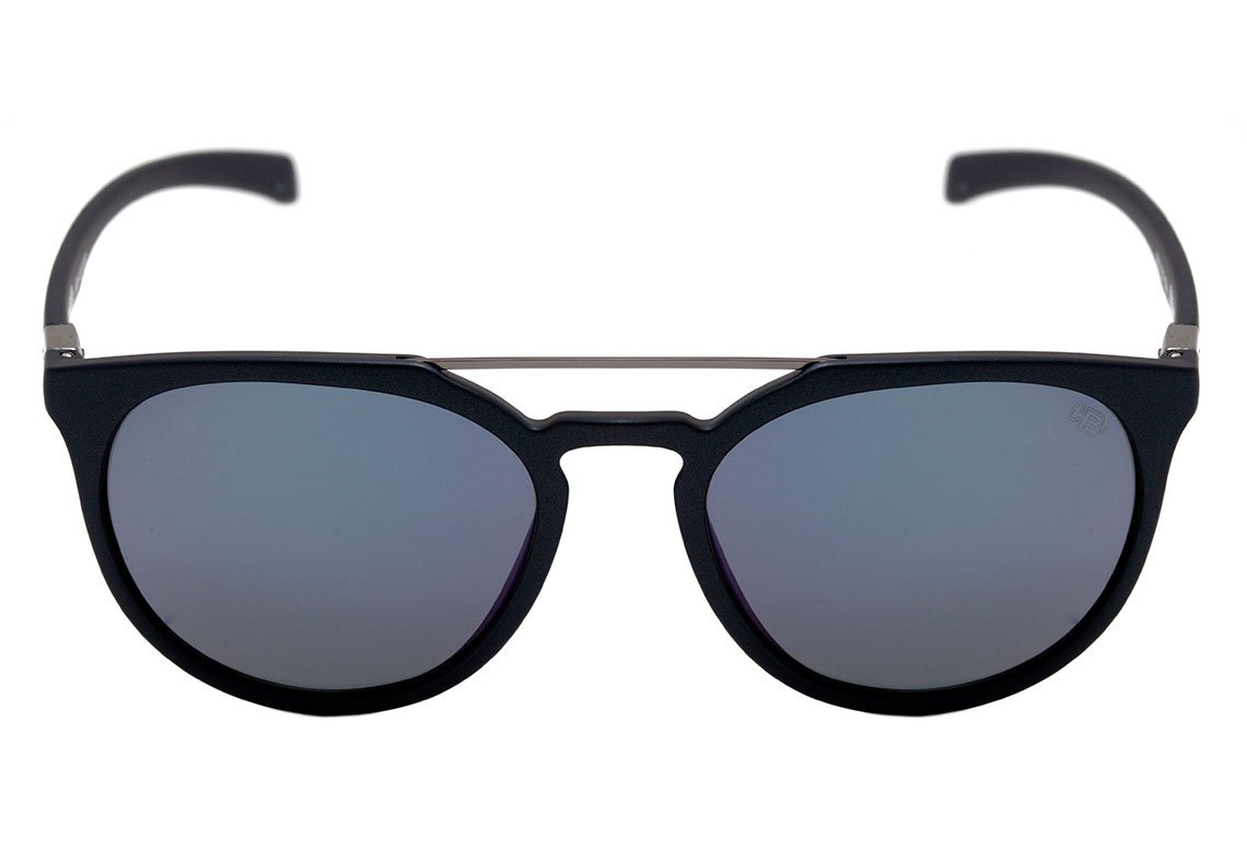 Óculos de Sol HB Burnie Gloss Black / Gray Unico - 56 mm Matte Navy/ Blue Chrome Unico