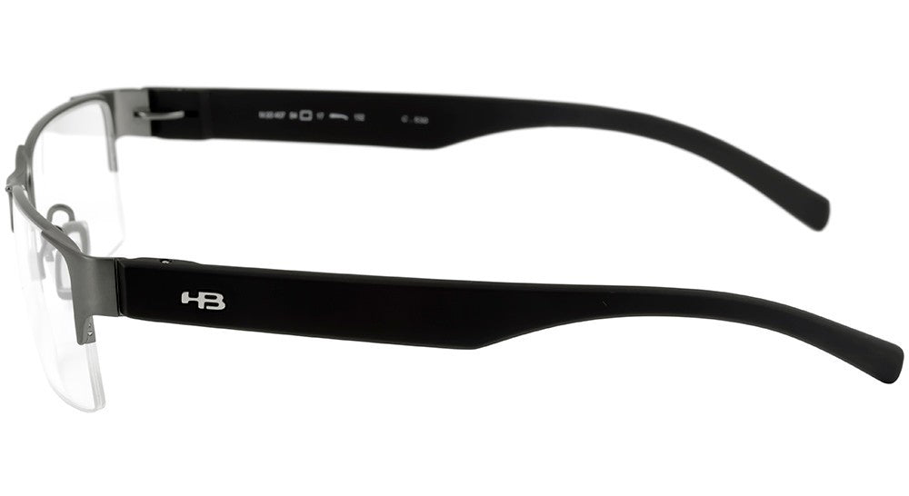 Óculos de Grau HB Duotech M 93407 Matte Nickel / Matte Black - Lente 5,4 cm