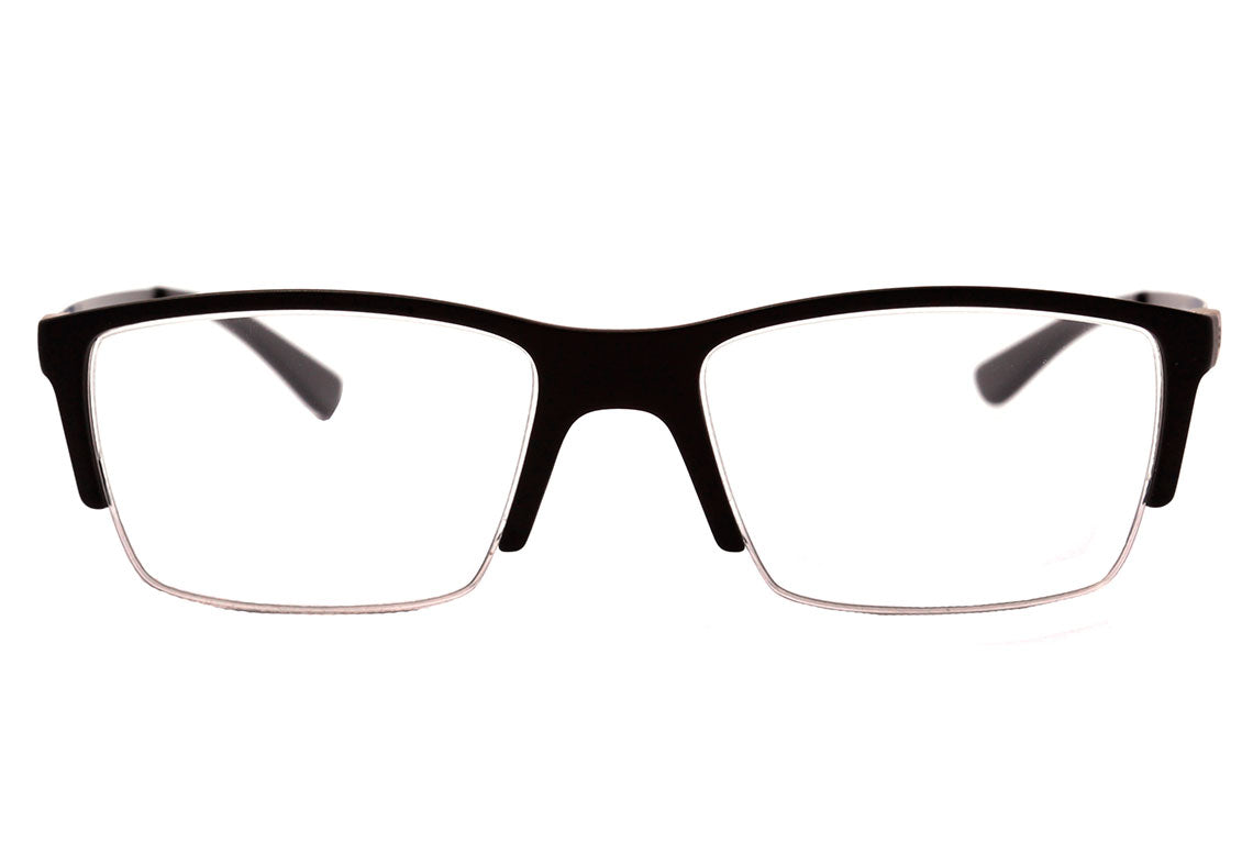 Óculos de Grau HB Duotech M 93155 Matte Black D. Nickel - Lente 5,5 cm
