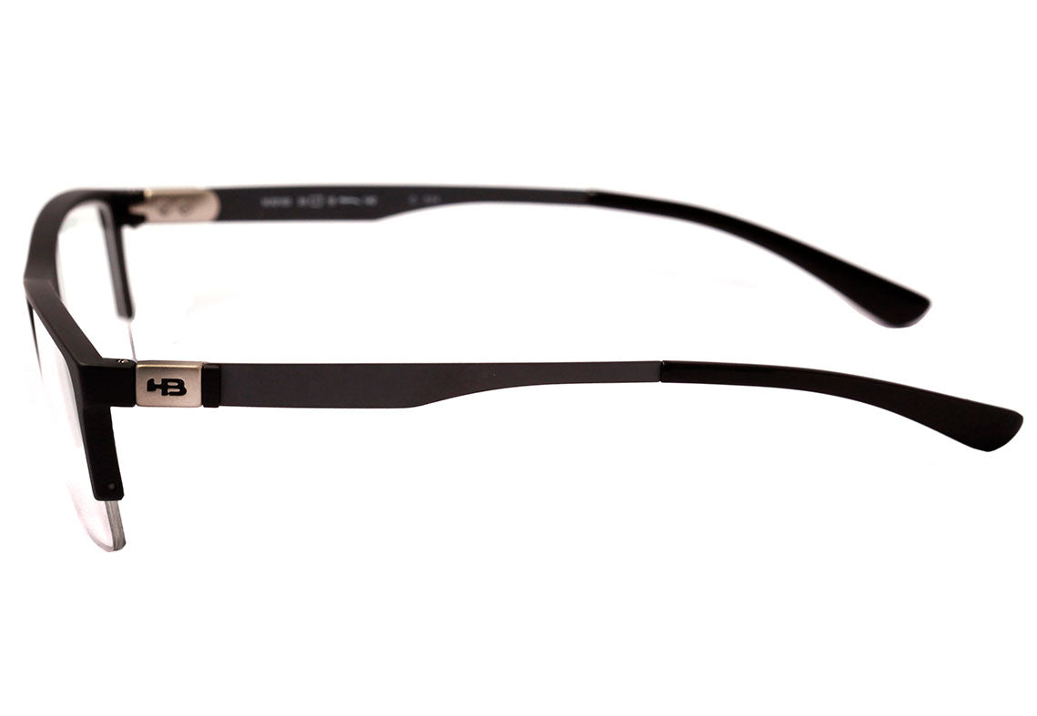 Óculos de Grau HB Duotech M 93155 Matte Black D. Nickel - Lente 5,5 cm