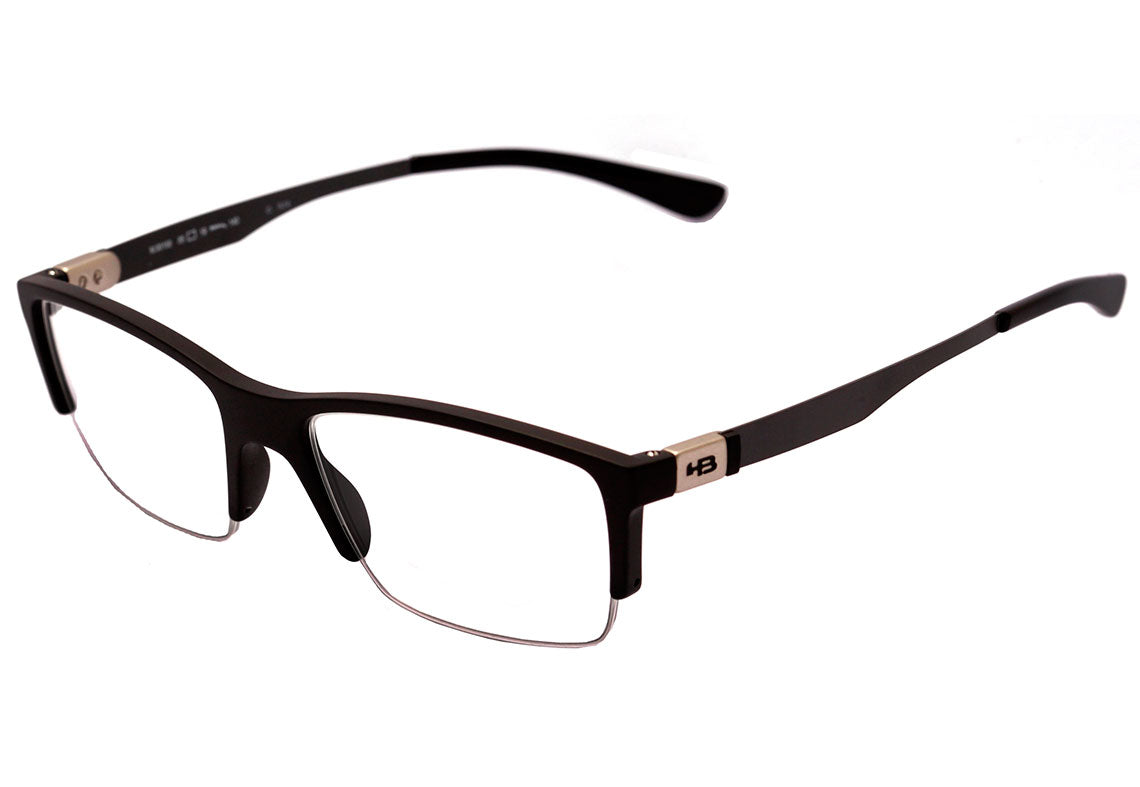 Óculos de Grau HB Duotech M 93155 Matte Black D. Nickel - Lente 5,5 cm