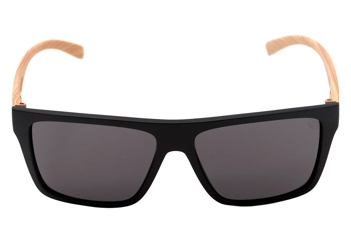 Óculos de Sol HB Floyd Matte Black Wood / Gray - Lente 5,7 cm - Oculos Shop