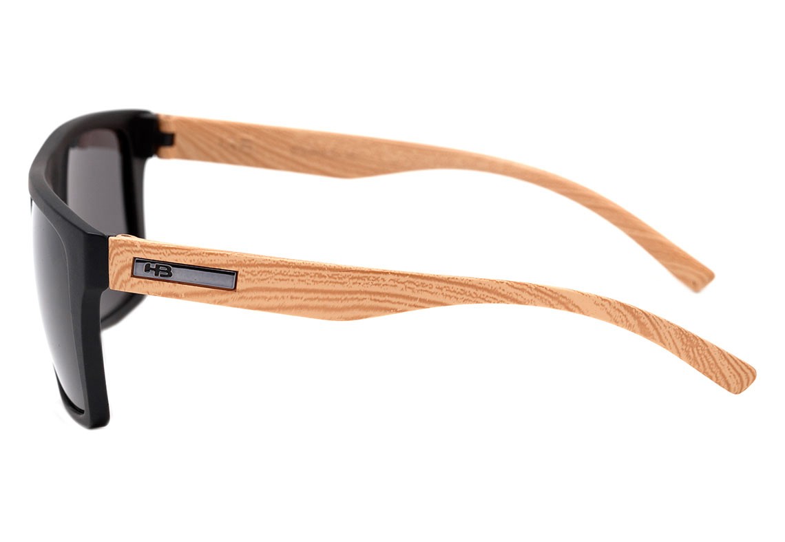 Óculos de Sol HB Floyd Matte Black Wood / Gray - Lente 5,7 cm - Oculos Shop