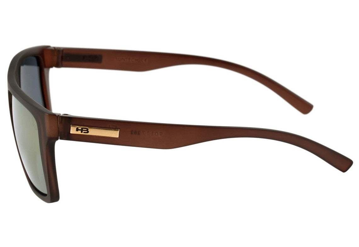Óculos de Sol HB Floyd Matte Brown/ Gold Espelhado