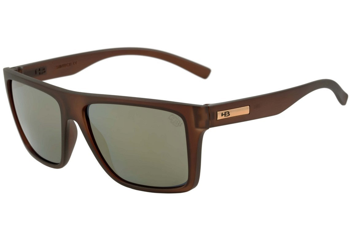 Óculos de Sol HB Floyd Matte Brown/ Gold Espelhado