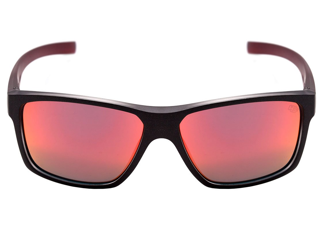 Óculos de Sol HB Freak Matte Black / Polarized Gray Unico - 59 mm Matte Graphite On Marsala/ Red Chrome Unico