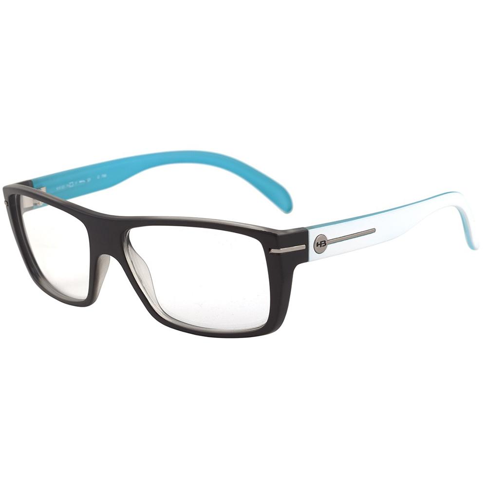 Óculos de Grau HB M 93023 Matte Black/ White On Sky - 54 mm