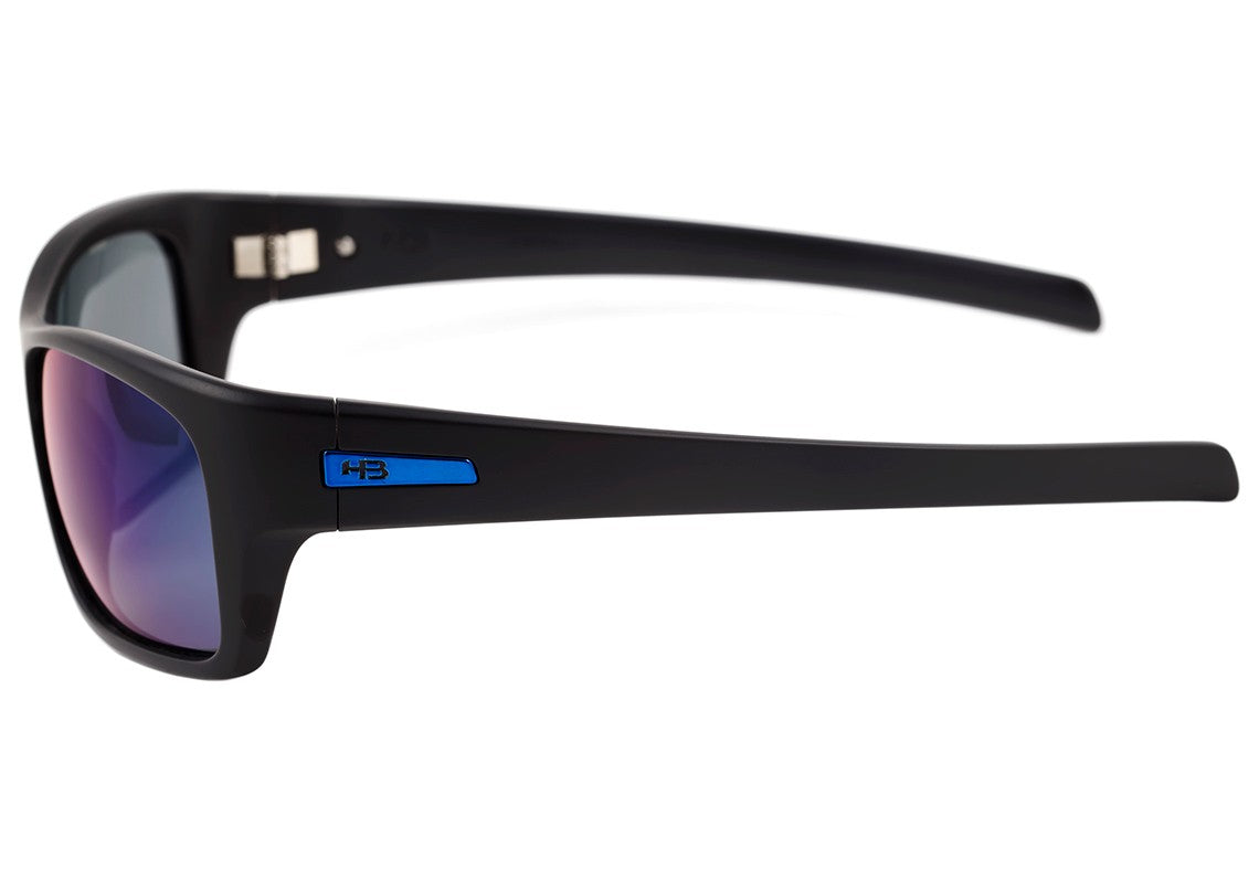 Óculos de Sol HB Monster Fish Matte Black D. Blue/ Blue Espelhado