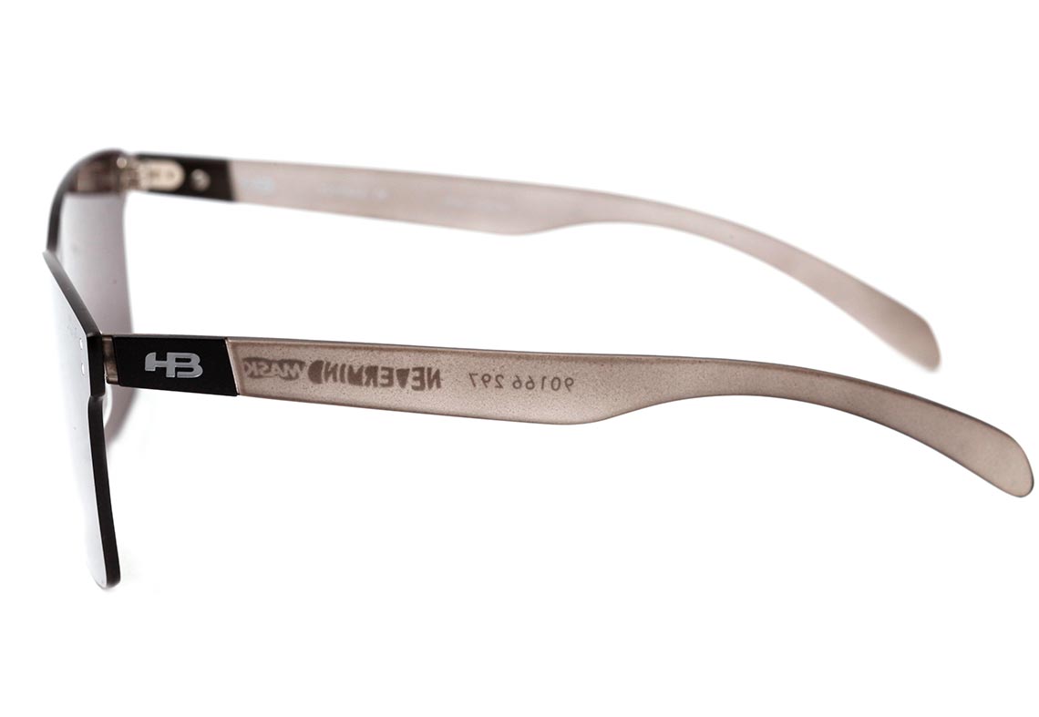 Óculos de Sol Hb Nevermind Mask Matte Onyx/ Silver Unico