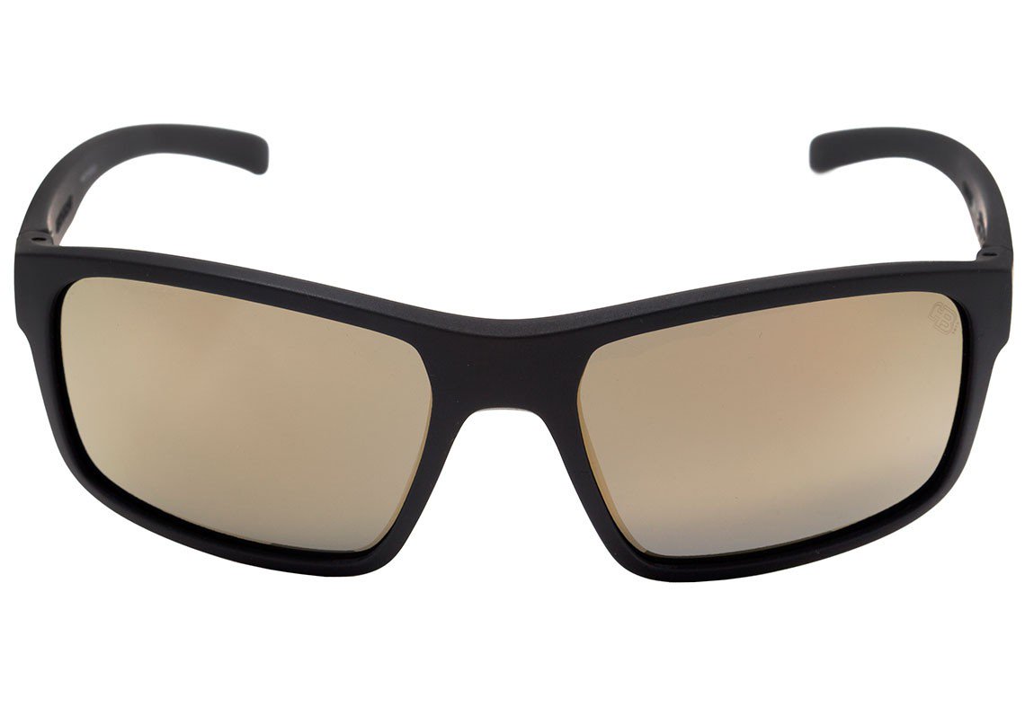 Óculos de Sol HB Overkill Matte Black / Gray Polarized - 60 mm Matte Black/ Gold Espelhado