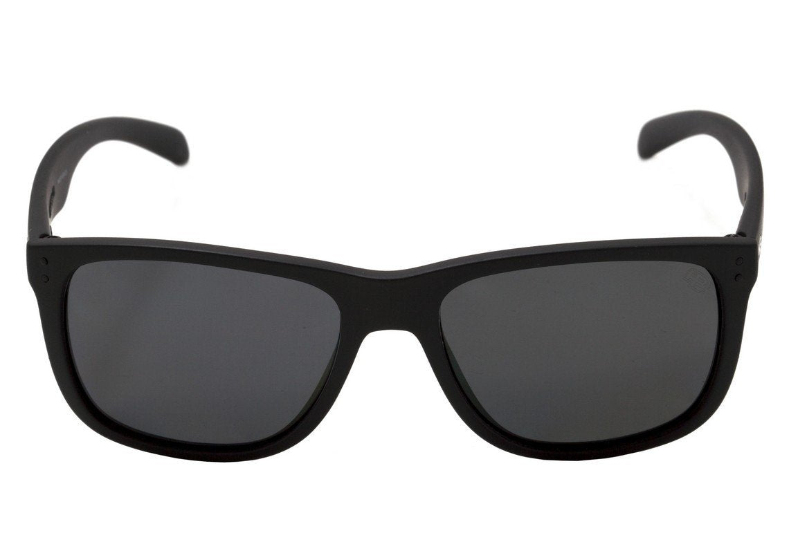 Óculos de Sol HB Ozzie Matte Black / Gray Polarizado - 55 mm Matte Black Red/ Red Espelhado