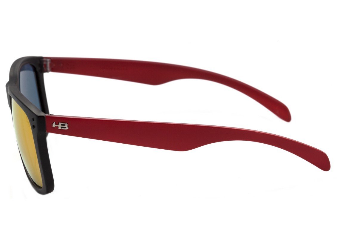 Óculos de Sol HB Ozzie Matte Black / Gray Polarizado - 55 mm Matte Black Red/ Red Espelhado