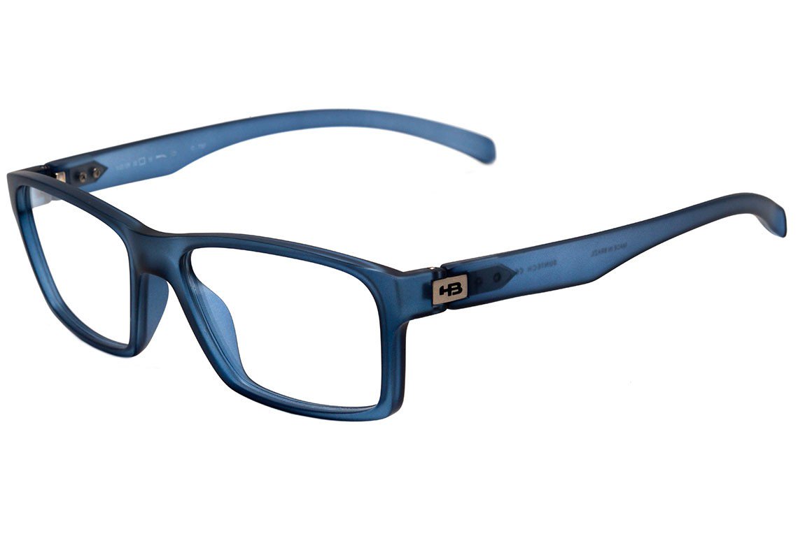 Óculos de Grau HB Polytech 93130 Matte Black - 53 mm Matte Ultramarine - 53 mm
