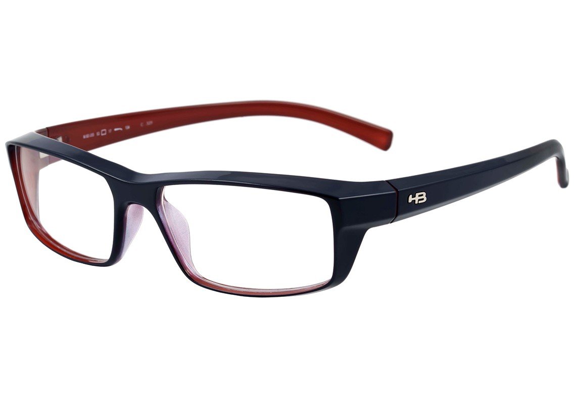 Óculos de Grau HB Polytech M 93055 Black / Matte Blue - 54 mm Navy Gray - 54 mm