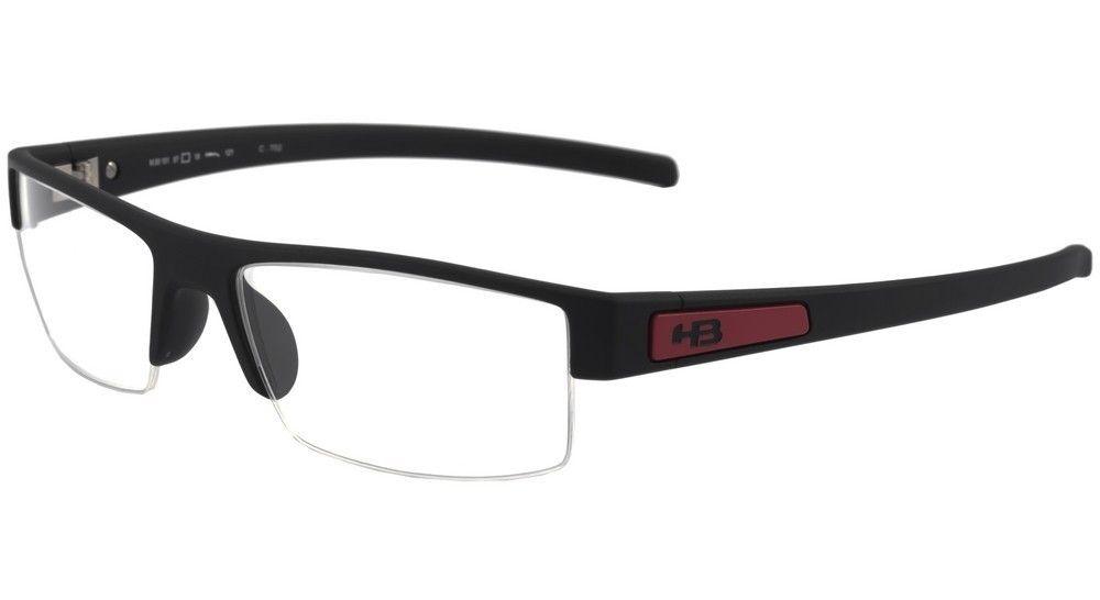 Óculos de Grau Hb Polytech M 93101 Matte Black D. Red - Lente 5,7 Cm