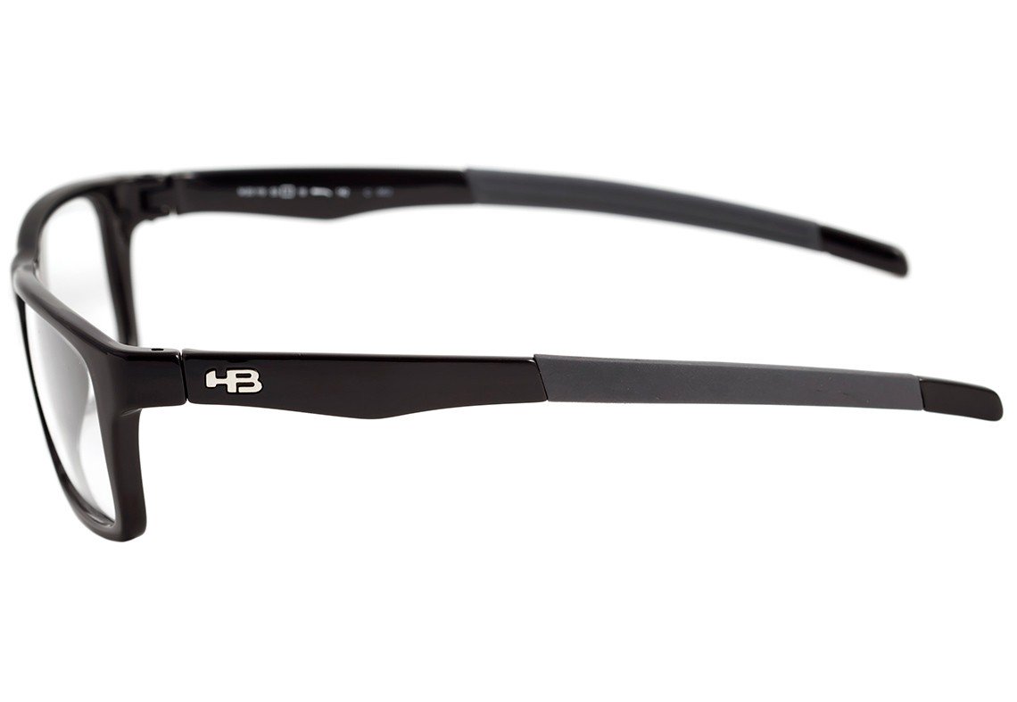 Óculos de Grau HB Polytech M 93119 Matte Graphite D. Red - 53 mm Gloss Black - 53 mm