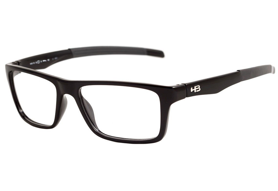 Óculos de Grau HB Polytech M 93119 Matte Graphite D. Red - 53 mm Gloss Black - 53 mm