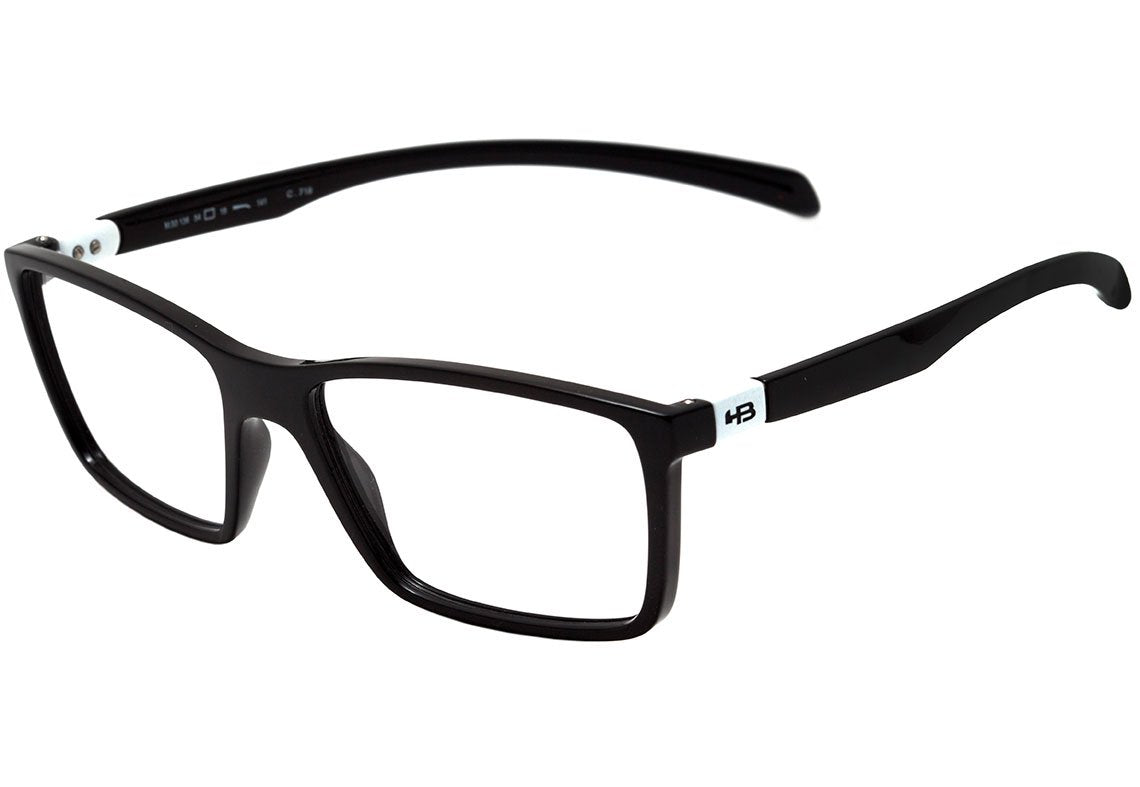 Óculos de Grau HB Polytech M 93136 Matte Black D. Blue - 54 mm Matte Black D. White