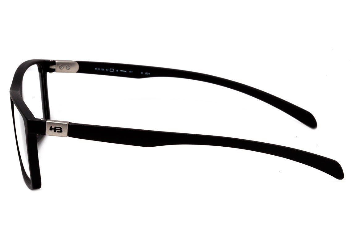 Óculos de Grau HB Polytech M 93136 Matte Black D. Blue - 54 mm Matte Black D. White