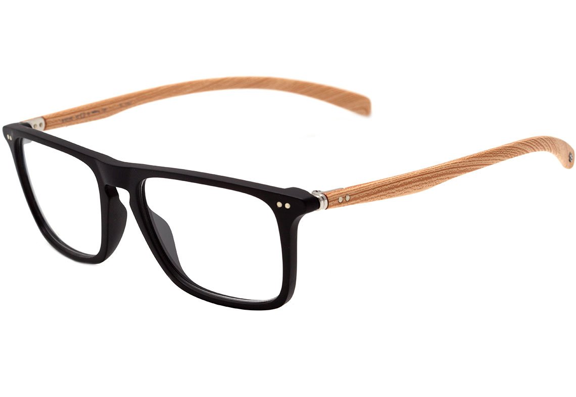 Óculos de Grau Hb Polytech M 93145 Matte Black Wood 52 mm