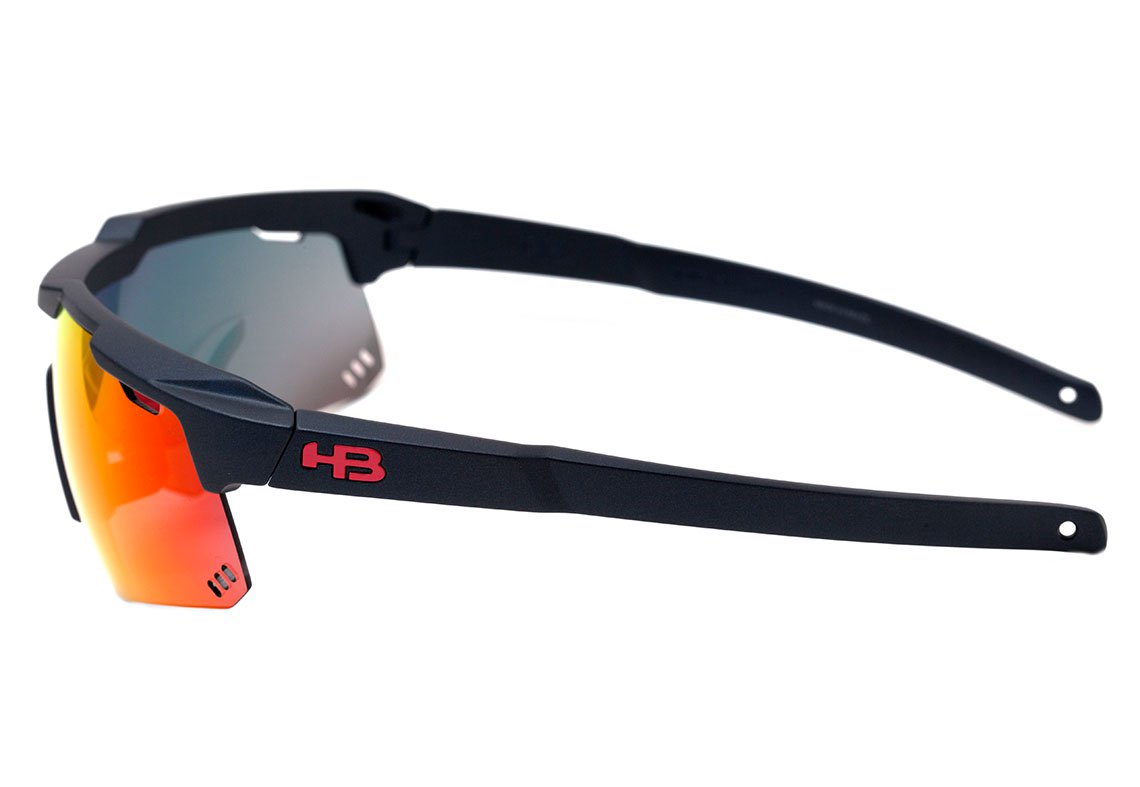 Óculos de Sol Hb Shield Matte Navy/ Multi Red Unico