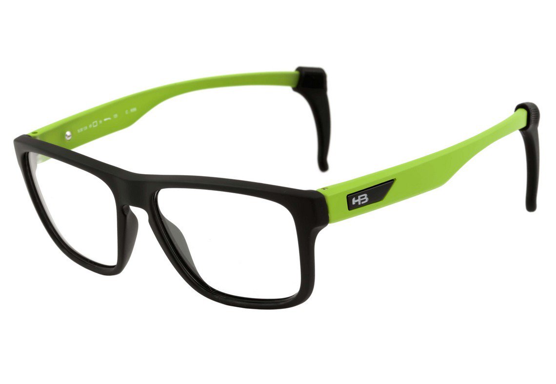 Óculos de Grau Hb Teen H-Bomb Matte Black Lucky Green - 49 mm
