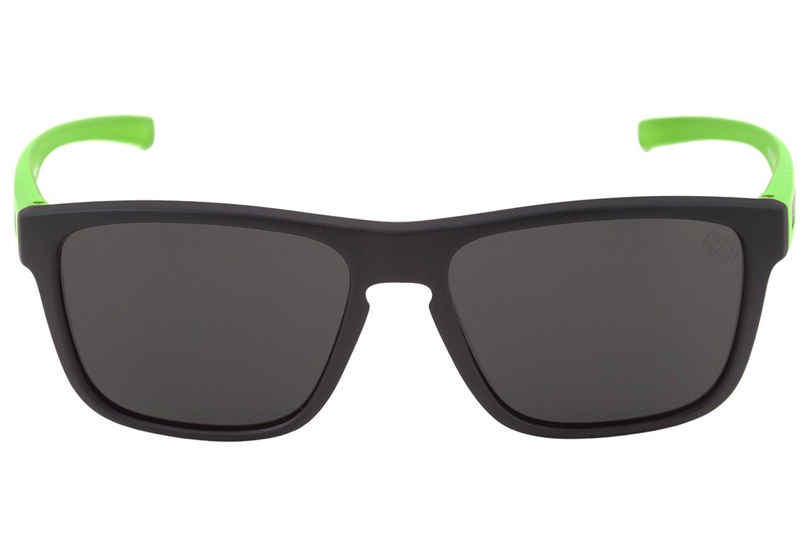 Óculos de Sol HB Teen H-Bomb Matte Black Lucky Green / Gray - 49 mm