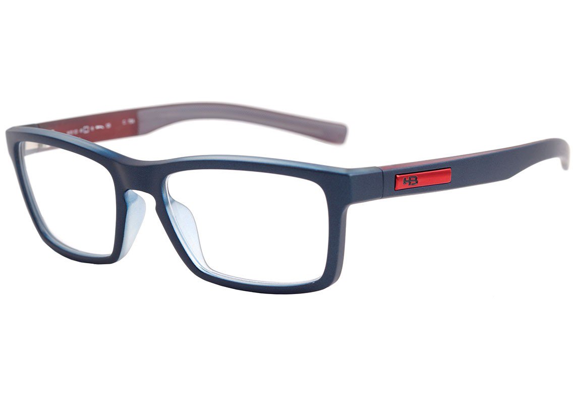 Óculos de Grau HB Teen Polytech M 93123 Matte Navy On Marsala - 48 mm