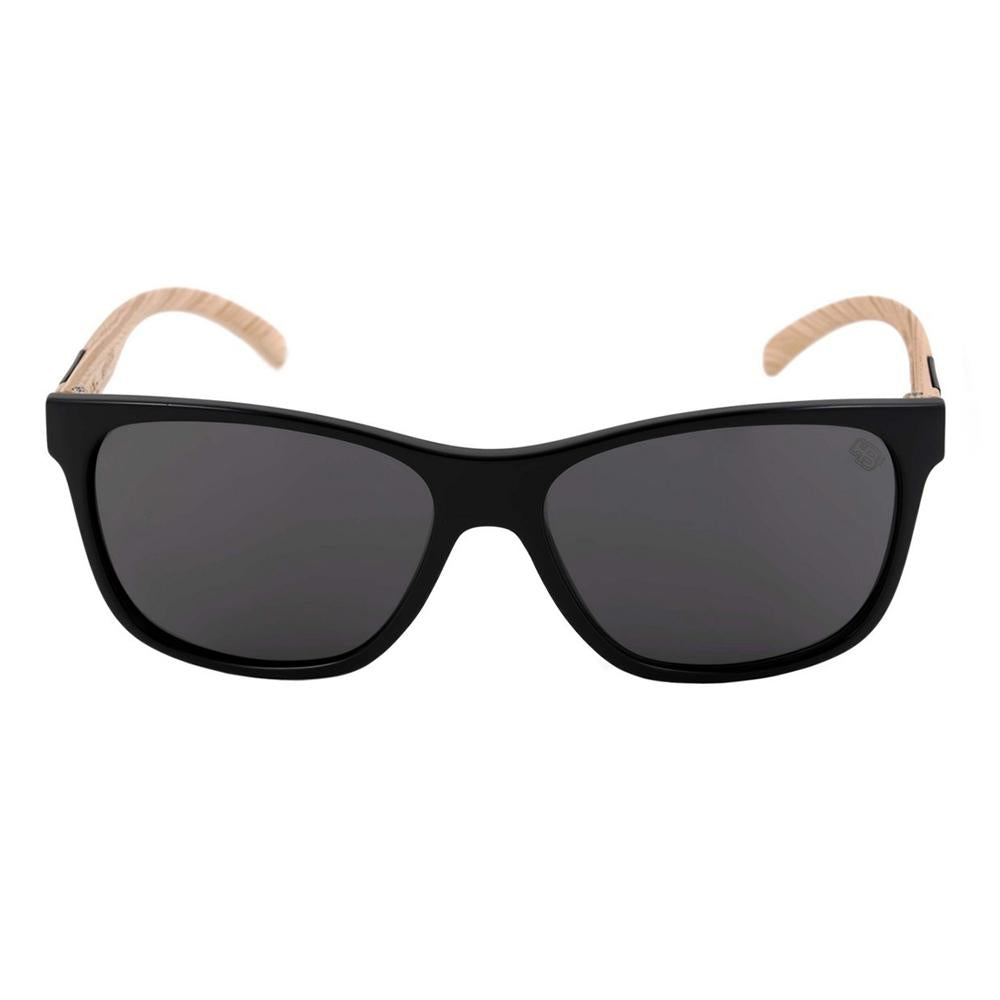 Óculos de Sol HB Underground Matte Black Wood / Gray Unico - 60 mm Gloss Black/ Wood/ Gray