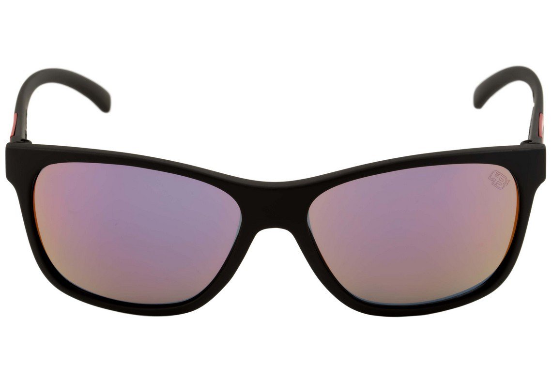 Óculos de Sol HB Underground Matte Black Wood / Gray Unico - 60 mm Matte Black D. Red/ Pink Espelhado