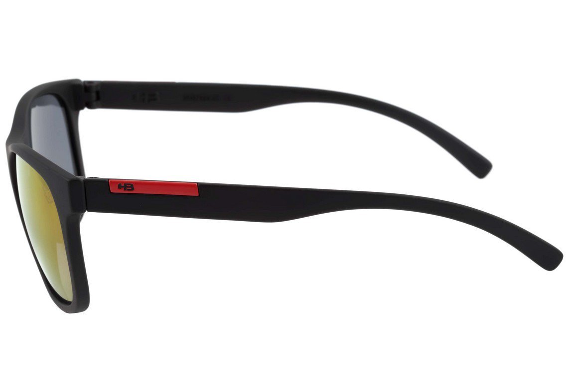 Óculos de Sol HB Underground Matte Black Wood / Gray Unico - 60 mm Matte Black D. Red/ Pink Espelhado