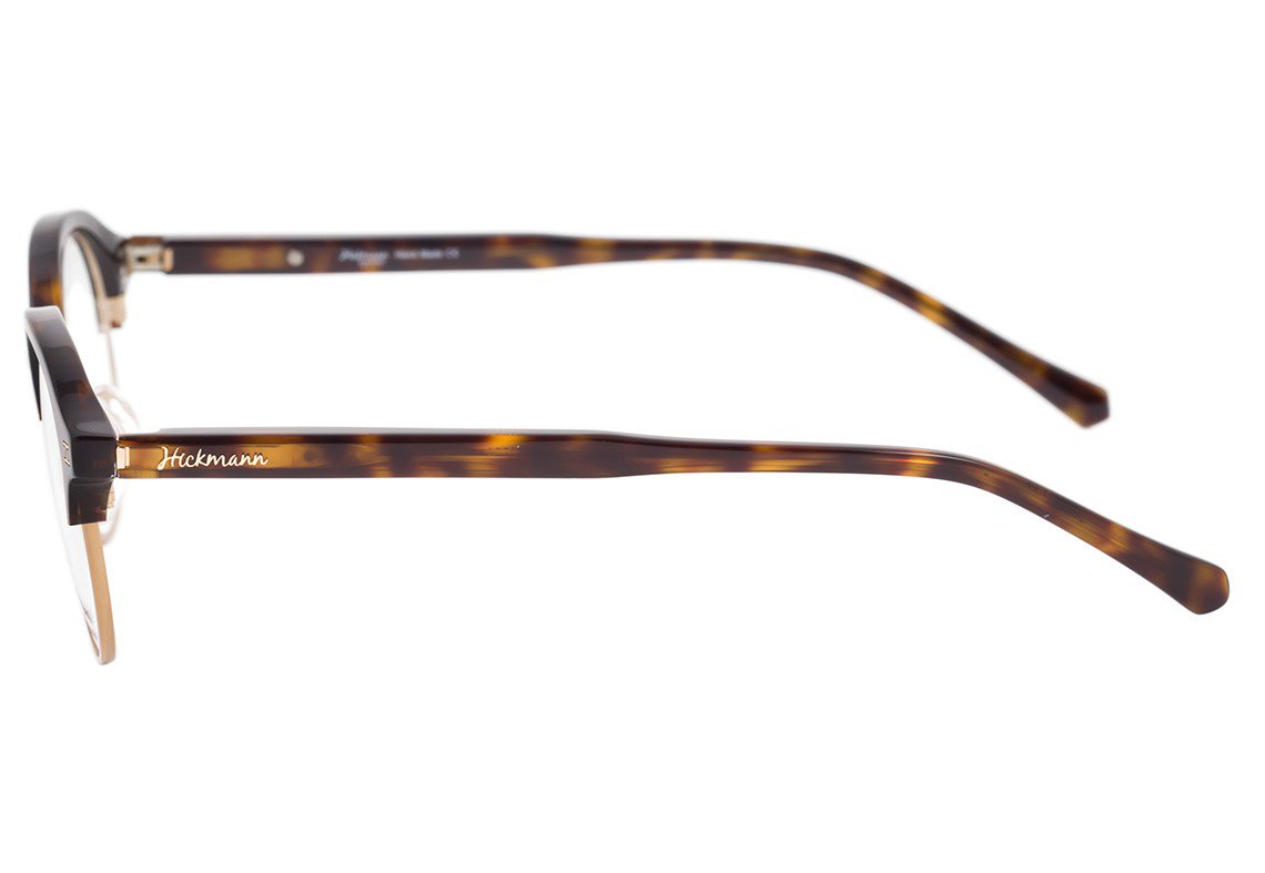 Hickmann HI 1021 G21 Marrom Mesclado e Dourado Brilho - Lente 4,9 cm - Grau