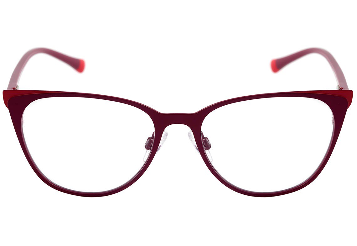 Óculos de Grau Hickmann Hi 1039 07A Vinho E Vermelho Fosco - 52 mm