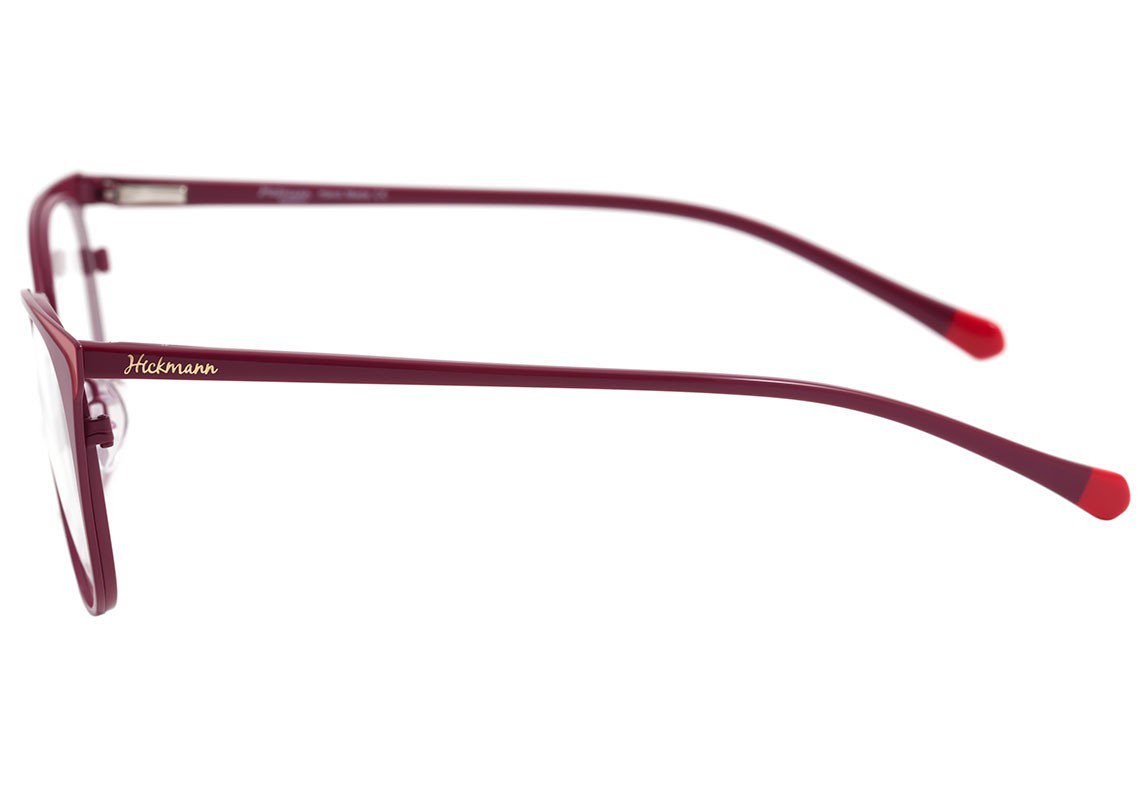 Óculos de Grau Hickmann Hi 1039 07A Vinho E Vermelho Fosco - 52 mm