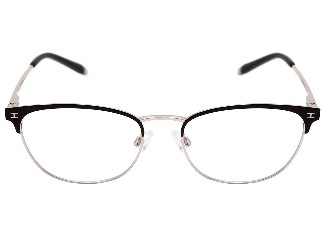 Hickmann Hi 1042 A 09A Preto E Prata Brilho - 52 mm - Grau