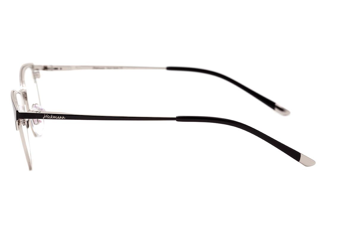 Hickmann Hi 1042 A 09A Preto E Prata Brilho - 52 mm - Grau