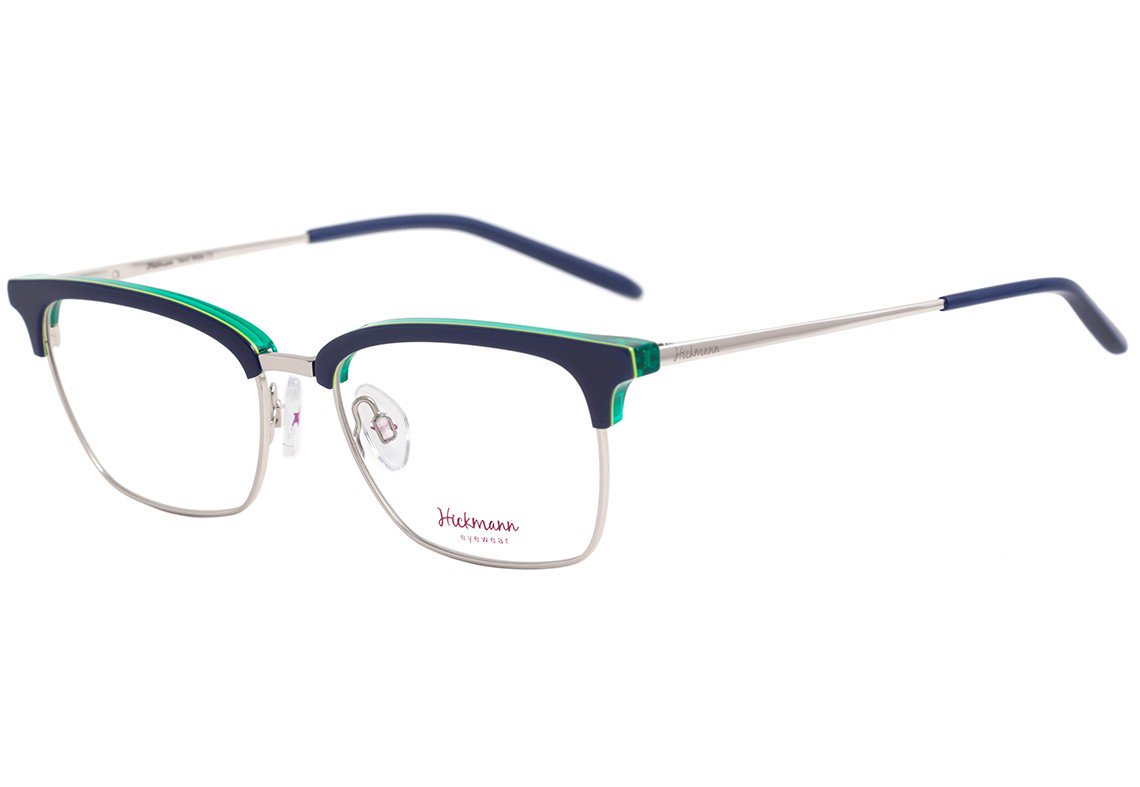 Hickmann Hi 1044 D02 Azul e Prata Brilho - 53 mm - Grau