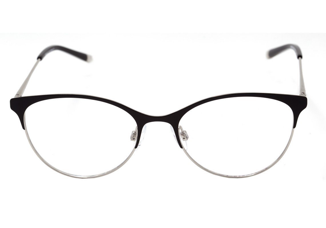 Óculos de Grau Hickmann Hi 1048 09A Preto Fosco E Prata - Lente 5,2 Cm