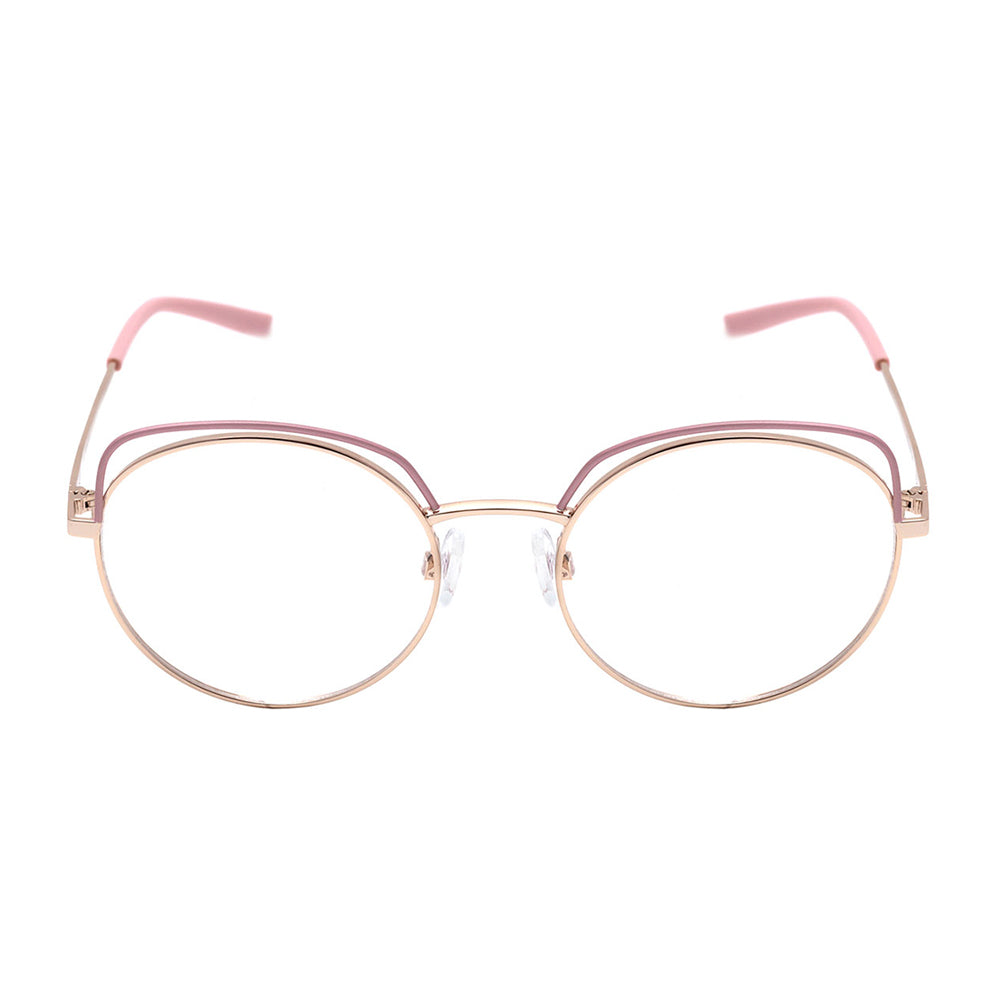 Hickmann Hi 1057 04B Prata Brilho e Rosa Fosco 52 mm - Grau