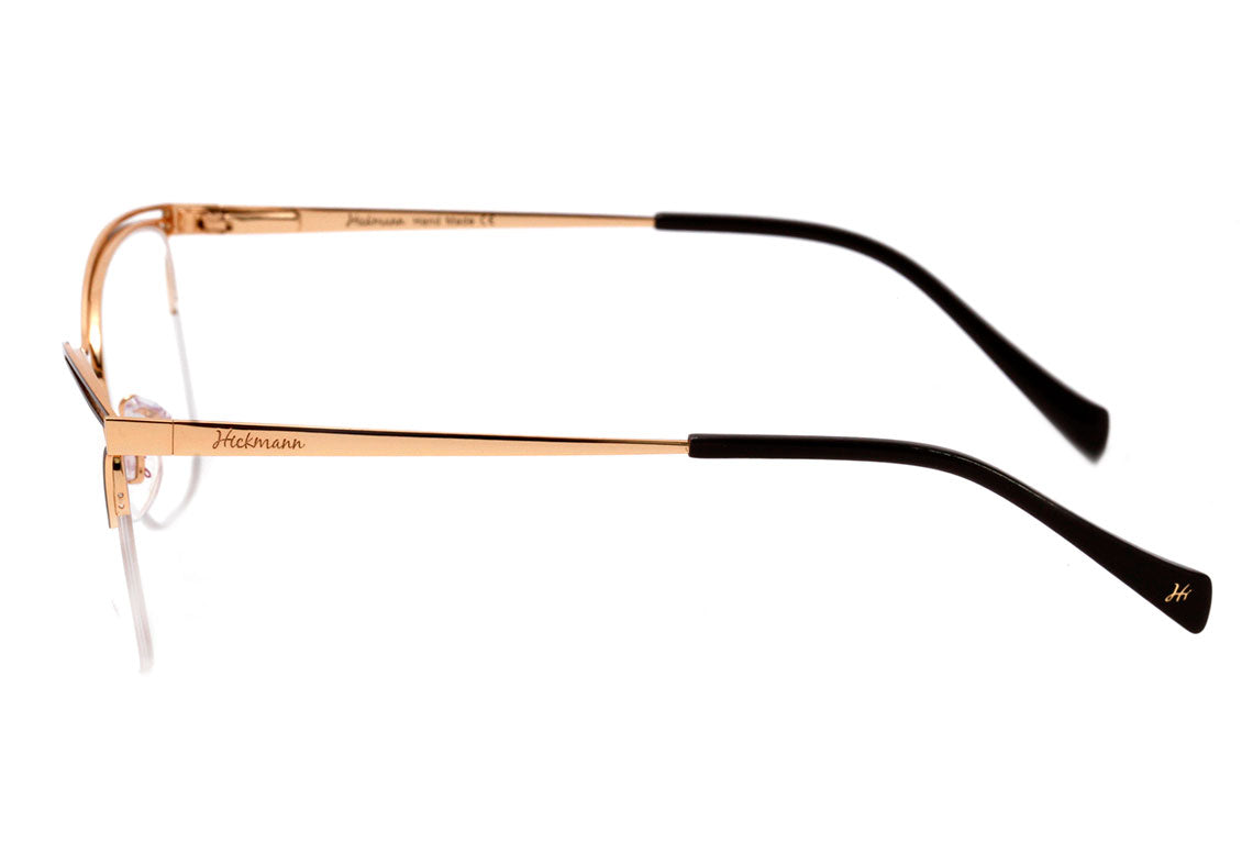 Óculos de Grau Hickmann HI 1067 01A Marrom e Dourado Brilho - 53 mm