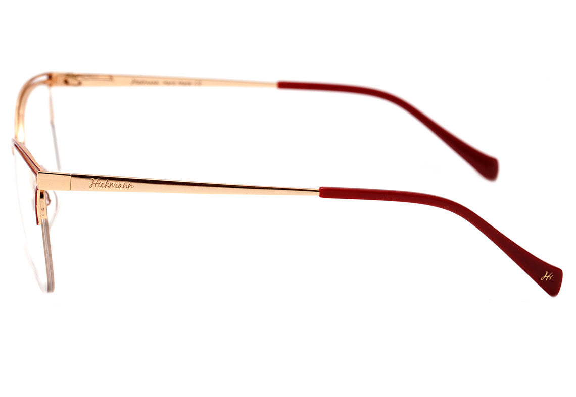 Hickmann HI 1067 07A Vermelho e Dourado Brilho - Lente 5,3 cm - Grau