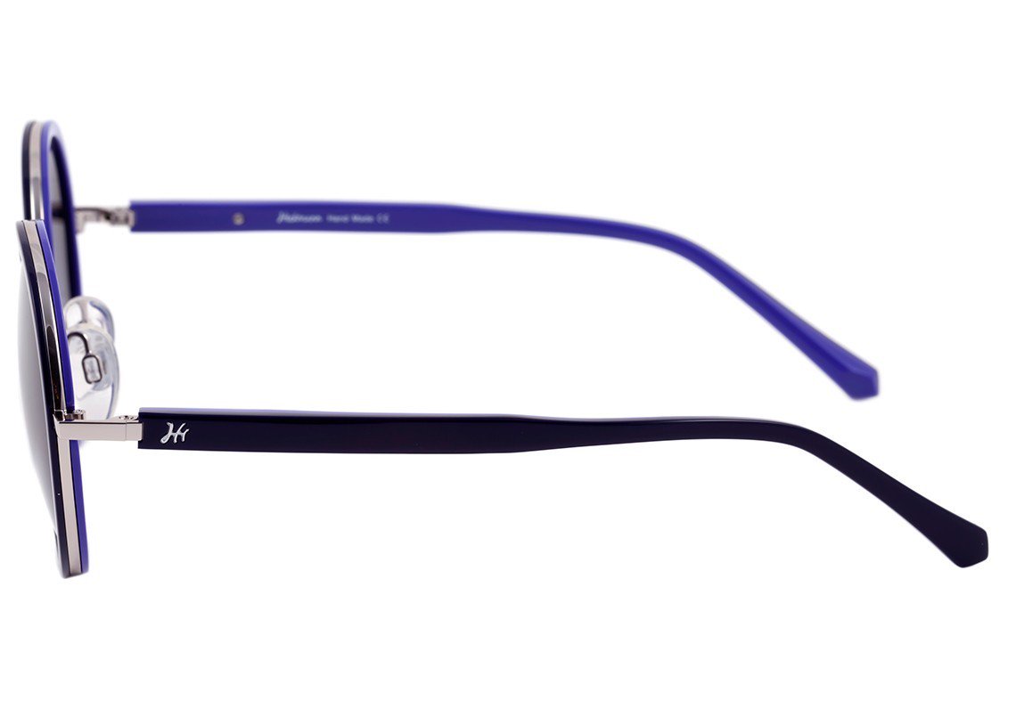 Óculos de Sol Hickmann HI 3015 H02 Azul e Prata Brilho / Preto Degradê - 51 mm
