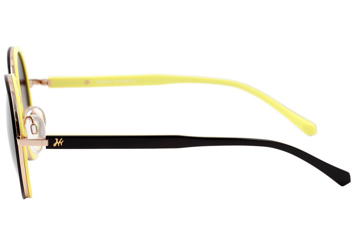 Óculos de Sol Hickmann HI 3015 A01 Preto Brilho e Estampado Floral / Preto Degradê - 51 mm G21 Marrom Mesclado E Dourado/ Marrom Degradê - 51 mm