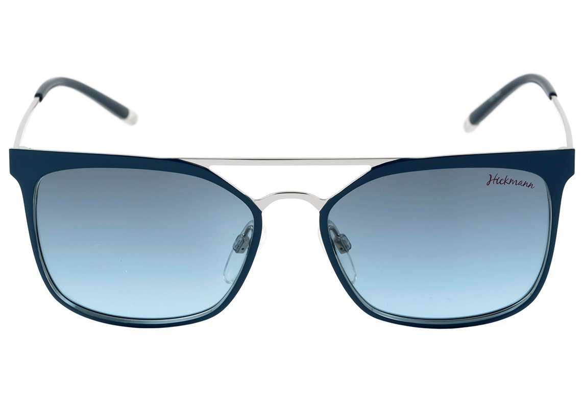 Hickmann HI 3019 06AS Azul Fosco e Prata Brilho / Azul Degradê - 55 mm - Sol