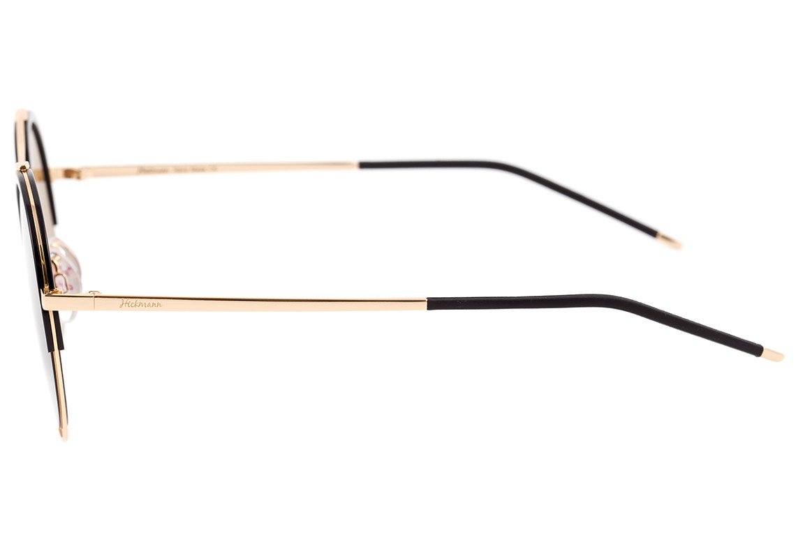 Hickmann HI 3022 A01 Preto e Dourado Brilho / Preto Degradê - 54 mm - Sol