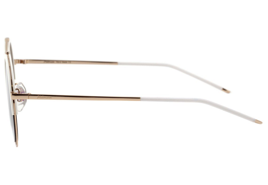 Óculos de Sol Hickmann HI 3022 D02 Branco E Dourado Brilho/ Verde Espelhado Degradê - 54 mm