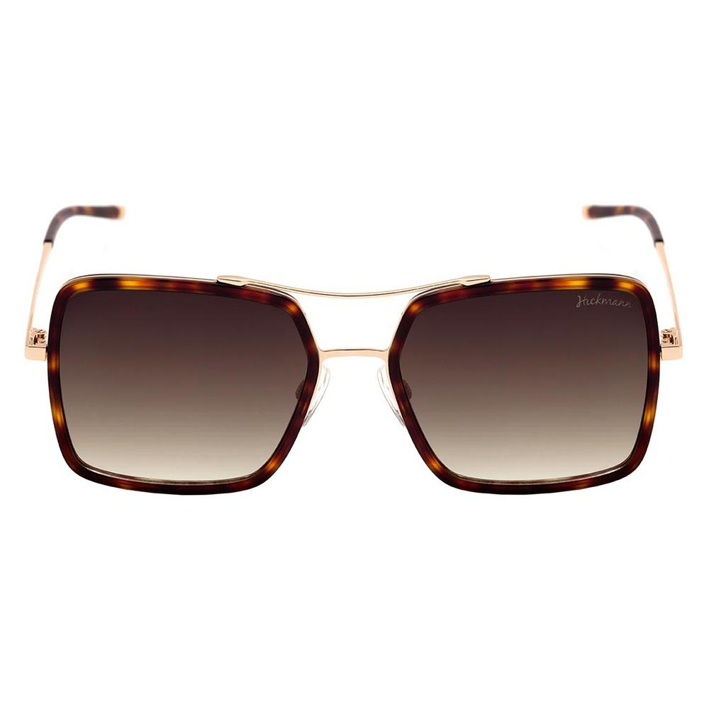 Óculos de Sol Hickmann Hi 3023 G21S Marrom Mesclado E Dourado/ Marrom Degradê - 56 mm