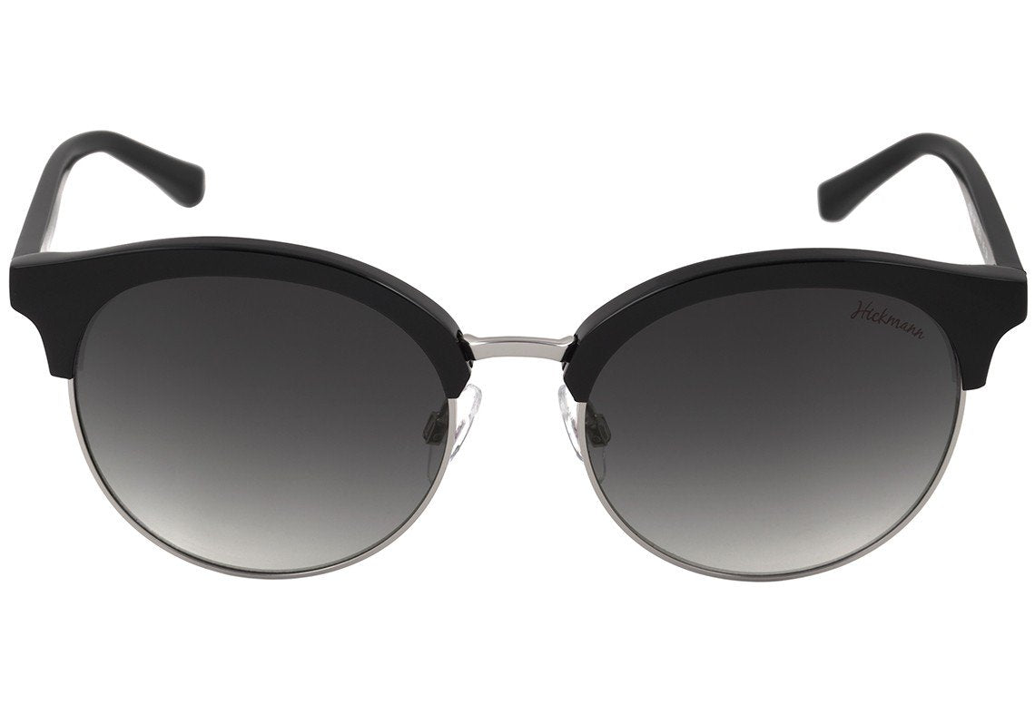 Hickmann HI 3026 A01 Preto e Prata Brilho / Preto Degradê - 55 mm