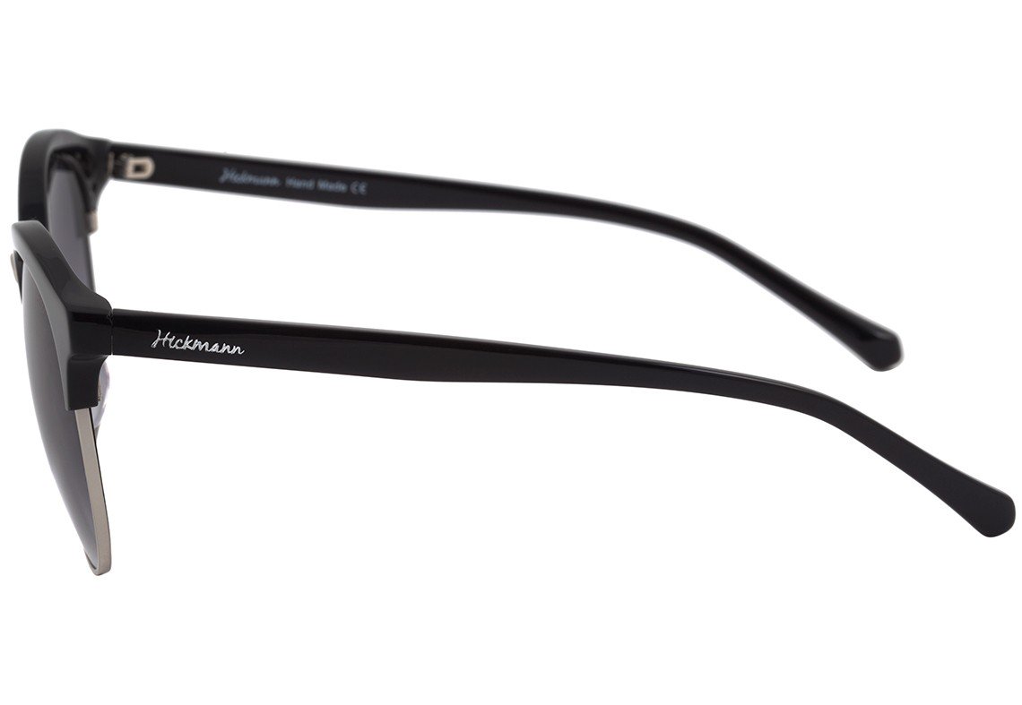 Hickmann HI 3026 A01 Preto e Prata Brilho / Preto Degradê - 55 mm